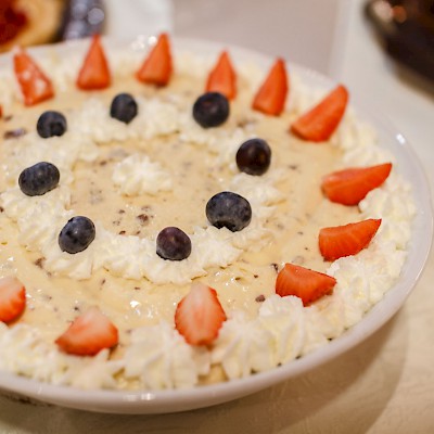 Stracciatella-Creme mit Eierlikör